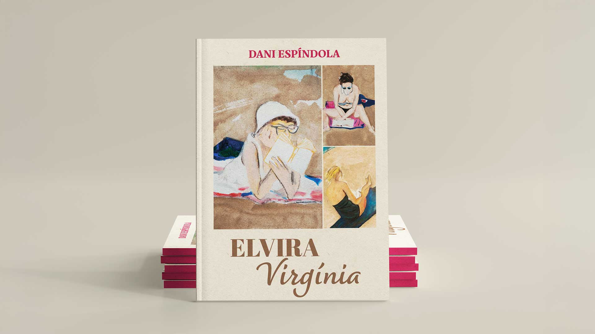 Criação de projeto gráfico, arte de capa e diagramação para o livro de poesias Elvira Virgínia, da porta Daniela Espíndola.