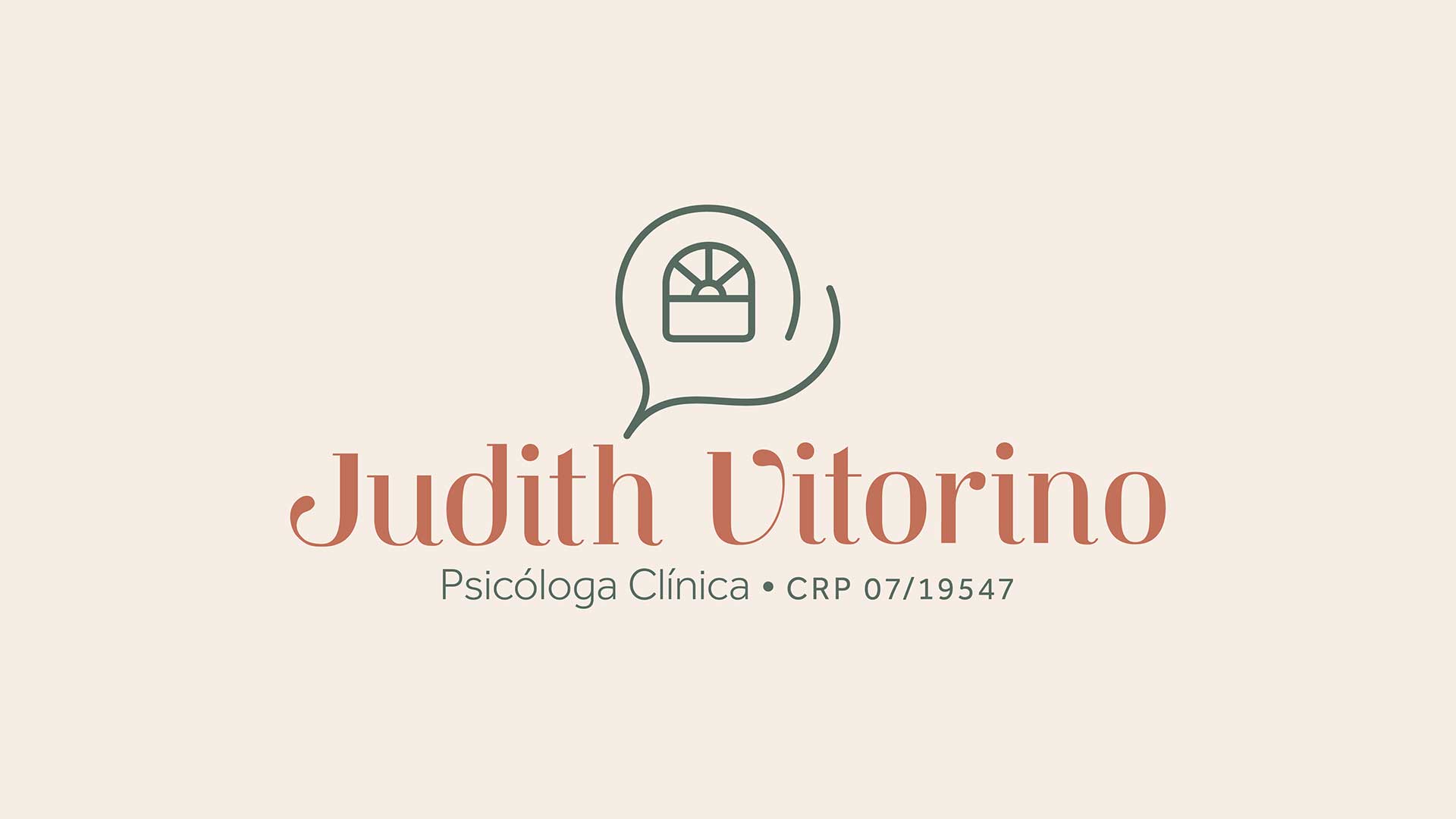 Projeto de identidade visual para a psicóloga Judith Vitorino.