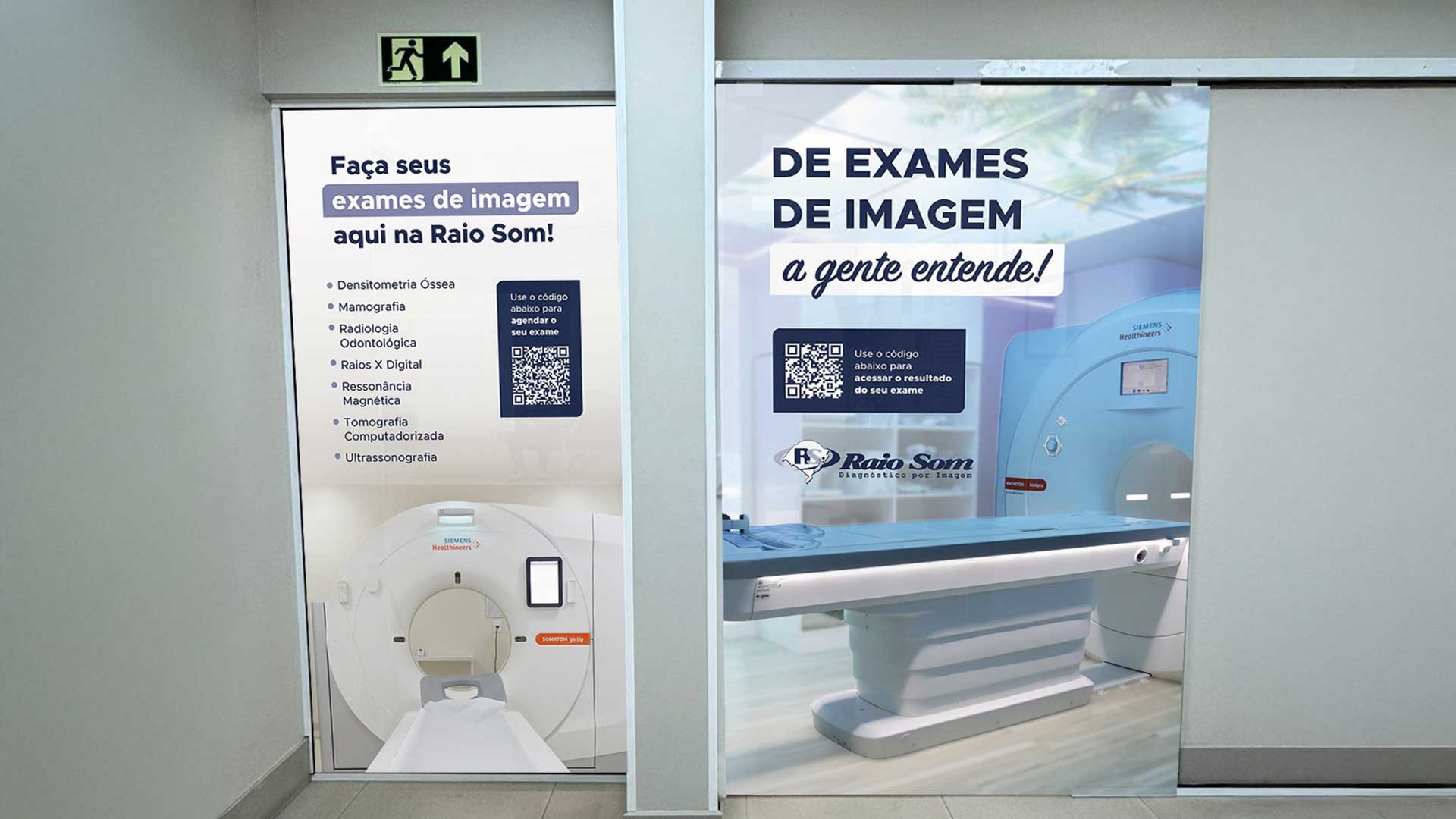 Adesivo para personalização de espaço interno no Centro Clínico Raio Som.