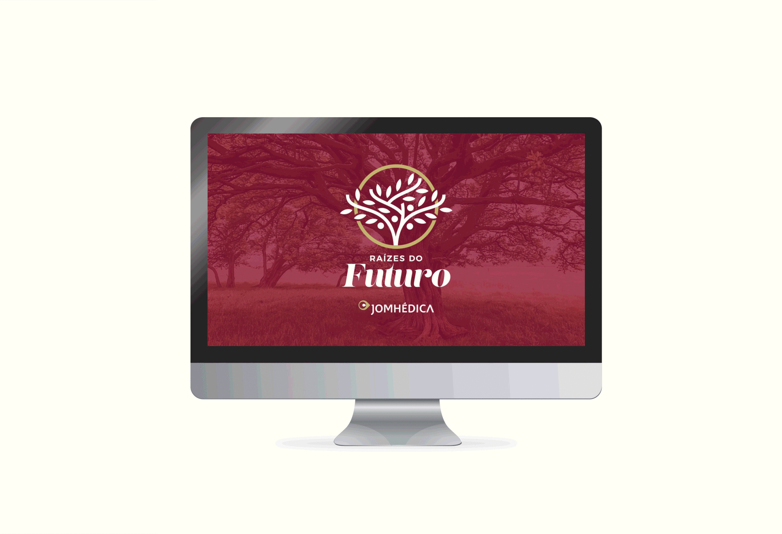 Criação de identidade visual e aplicação em comunicação interna, brindes e sinalização para o Kick-off Jomhédica.