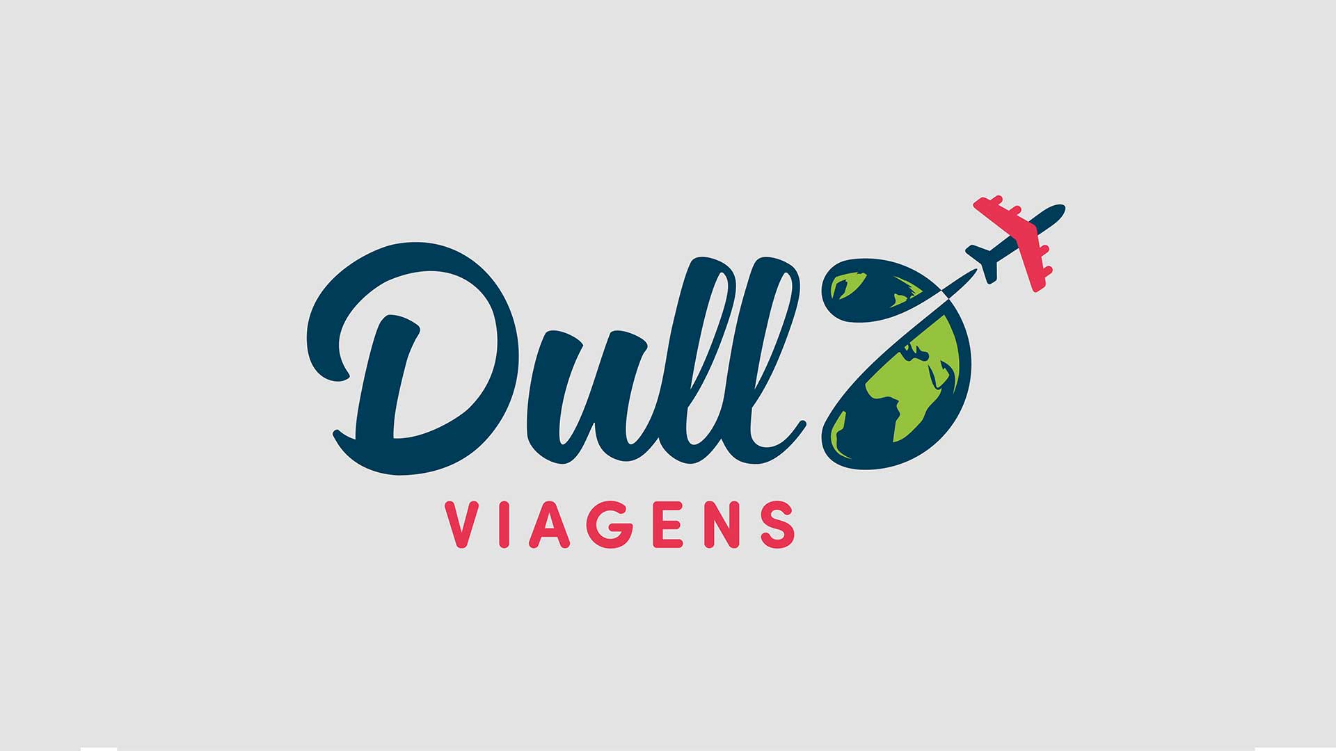 Projeto de identidade visual para agência Dull Viagens.