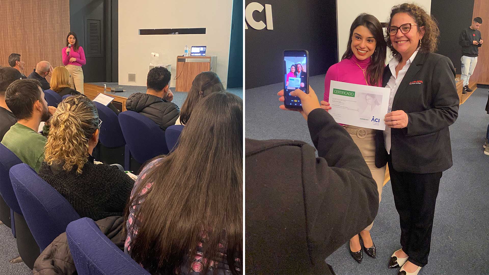 Treinamento de atendimento ao cliente realizado na ACI NH.
